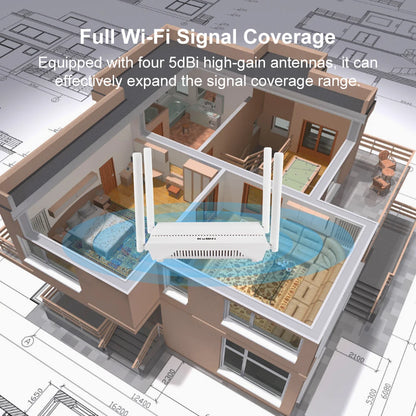 KuWFi AX3000 WiFi6 Router 3000Mbps 2.4GHz 5GHz Dual Band WiFi Router Gigabit WAN LAN Port AP Repeater Mode Support MESH VPN WPS.