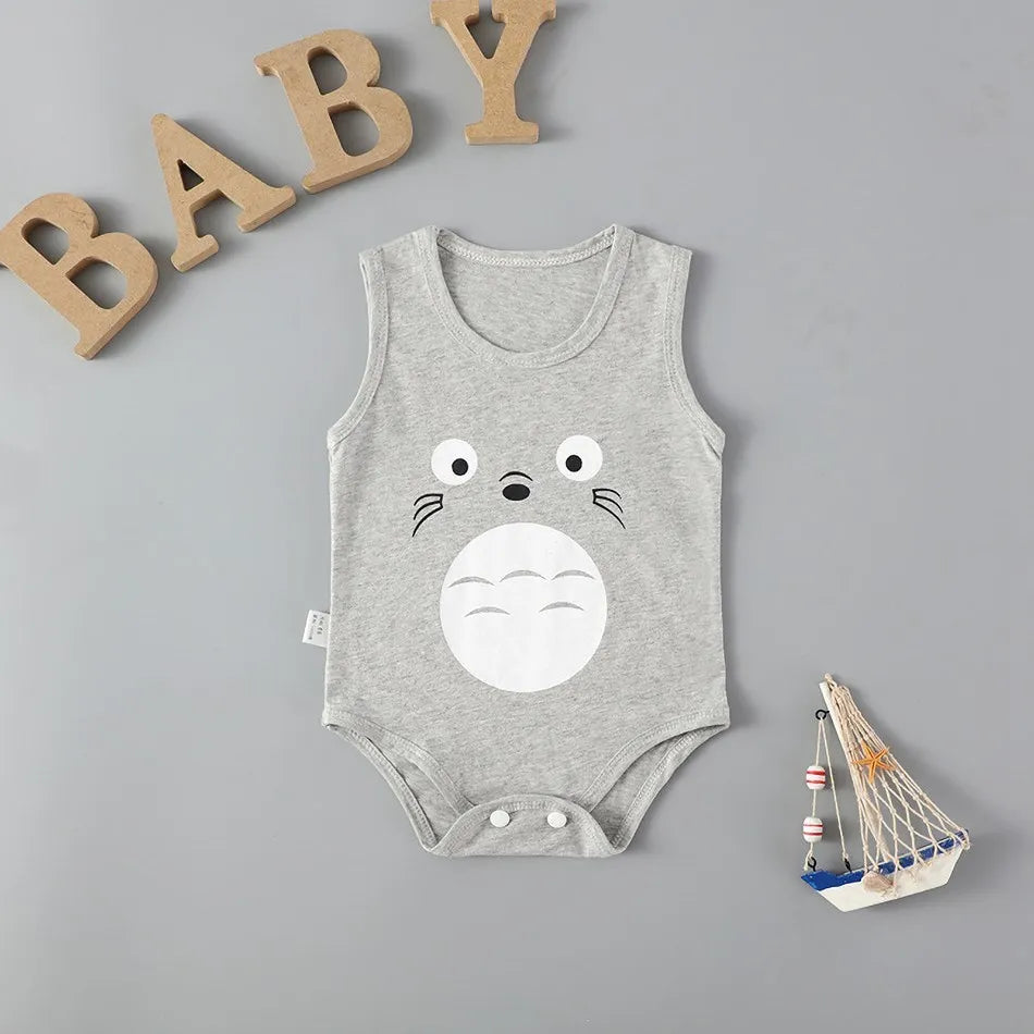 Sommer Baby Body Kinder Ärmellose Casual Einteiliges Neugeborenen Jungen Mädchen Cartoon Tier Strampler Kleinkind Overall Kleidung 0-2 jahre.