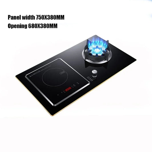 7.0KW Household Single-Burner Gas Stove/Single Induction Cooker/Electric Dual Purpose Stove/Toughened Glass Panel.