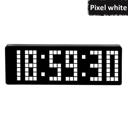 13 Zoll Pixel Digital Wanduhr Timer Positiv/Countdown/Stoppuhr Tischuhr mit Fernbedienung 12/24 Stunden LED Elektronische Uhren