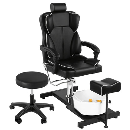 Fuß-SPA-Stuhl, Nagelstudio-Sofa mit Fußbad-Waschbecken, Pediküre-Stühle mit hydraulischem Heben und 360-Grad-Drehung, Möbel