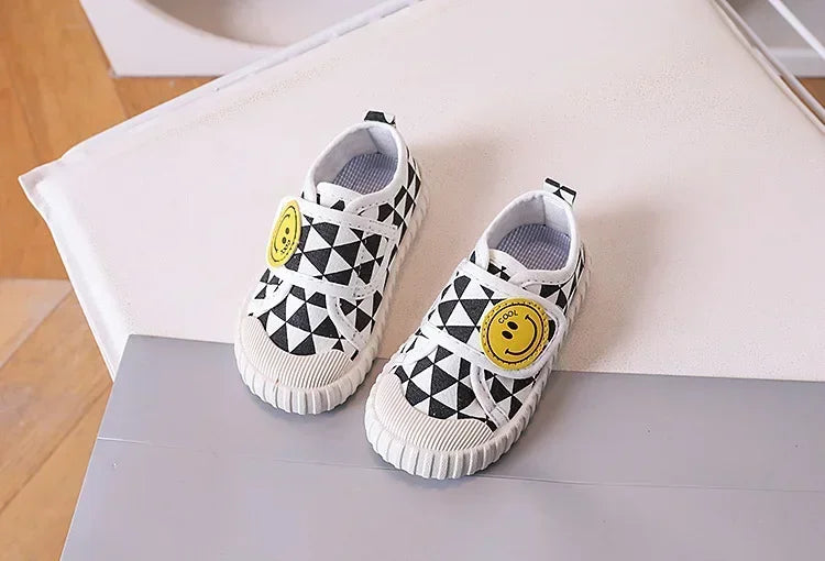 Fashion Children Shoe Versatile Canva Shoe 2025spring Autumn New Boy Shoe Flat Casual Shoes Simple Girl Shoes Comfort Baby Shoes.