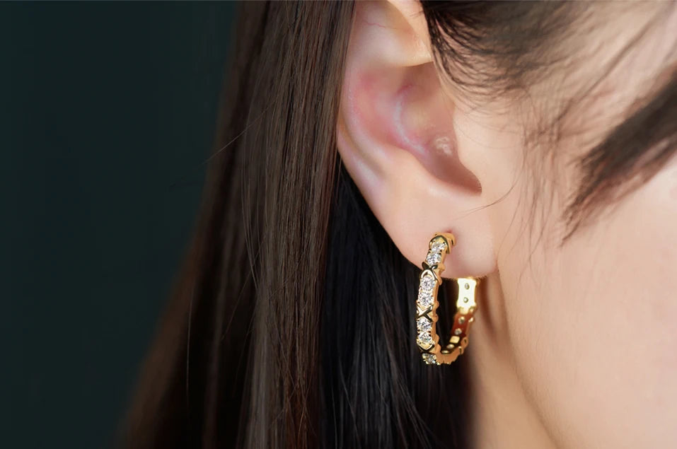 GIGAJEWE Moissanite D Nova Pink Color VVS1 Total 1.92ct 925 Silver Earring 18K Gold Plated Diamond Test Passed Jewelry Girl Gift.