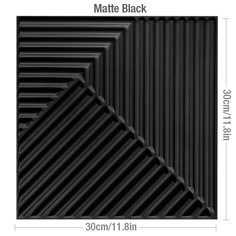 12 Pcs Decorative 3D Wall Panel Diamond Design Matt White Wallpaper Mural Tile-Panel-Mold 3D wall sticker bathroom kitchen 30cm