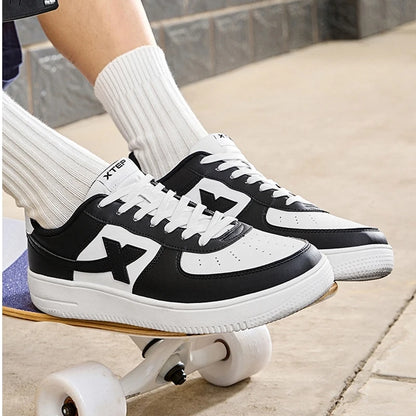 Xtep Skateboarding Shoes Non-Slip Wear-Resistant Casual White Couple Skate Sneakers Male Female Luxury Brand Shoes 881219319851.