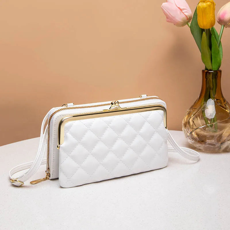 Fashion Women Luxury Leather Single Shoulder Bags Ladies Large Capacity Crossbody Mobile Phone Purse Female Messenger Wallet.