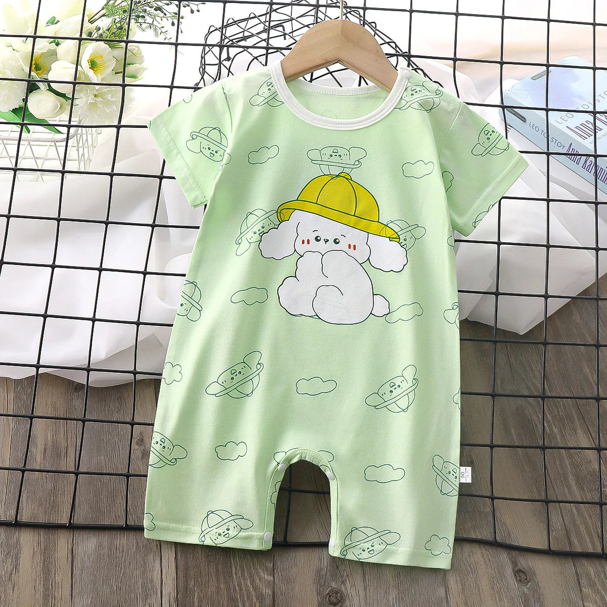 Neugeborenen Sommer Baby Junge Mädchen Cartoon Kurzarm Spielanzug-bodysuit Overall Overall Einem Stück Outfit Kleidung.