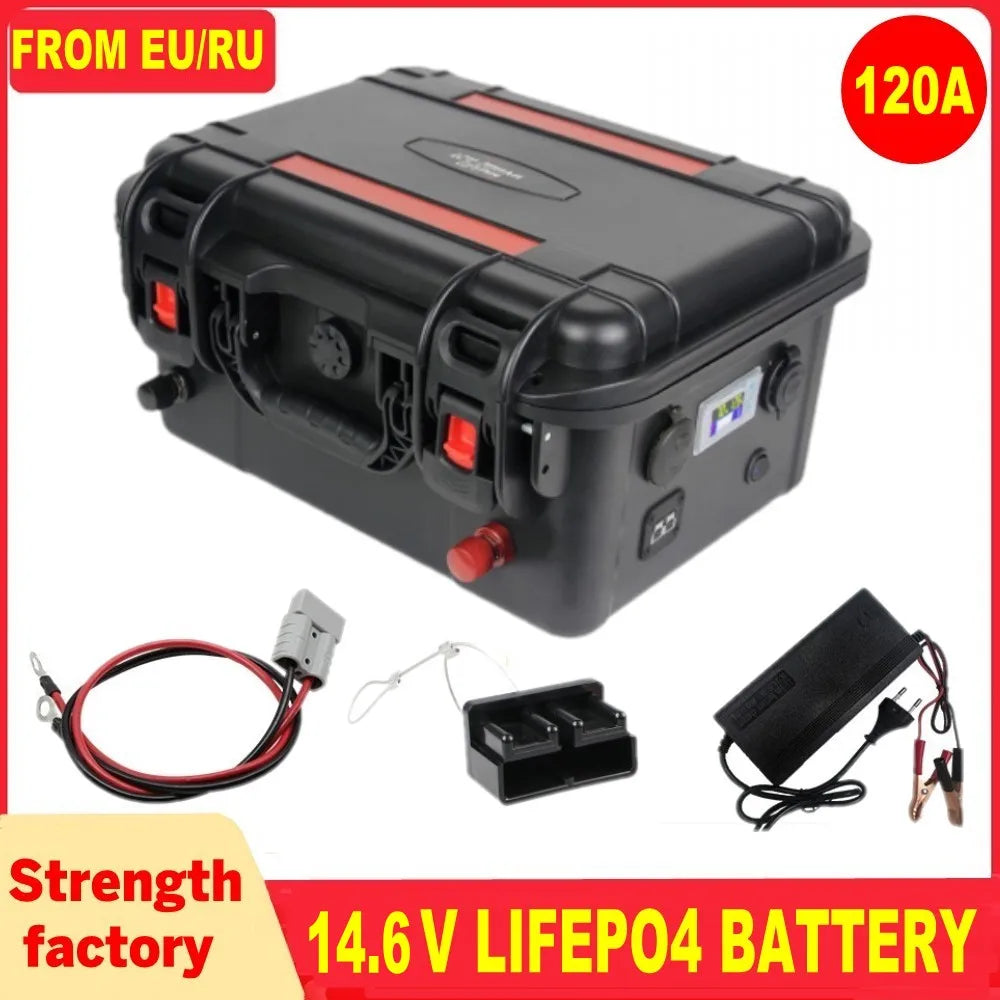 New12V100Ah LiFePo4 Battery 120AH 150AH200AH 12v Rechargeable Lithium Battery Pack300A With Bluetooth BMS for Comping Solar Boat