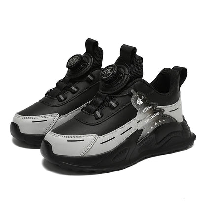 Fashion Children Shoes Boy Sneaker Non-slip School Casual Walking Shoes Leather Tennis Sport Shoes for Kids Girls 5 To 16 Years.