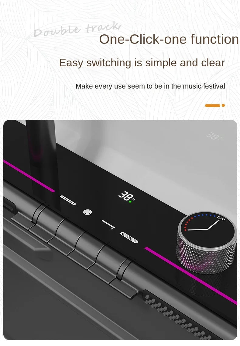 304 Edelstahl Wasserfall Küchen spüle große Einzels chlitz integrierte Digital anzeige Wasserhahn Set Seifensp ender Tasse Waschmaschine