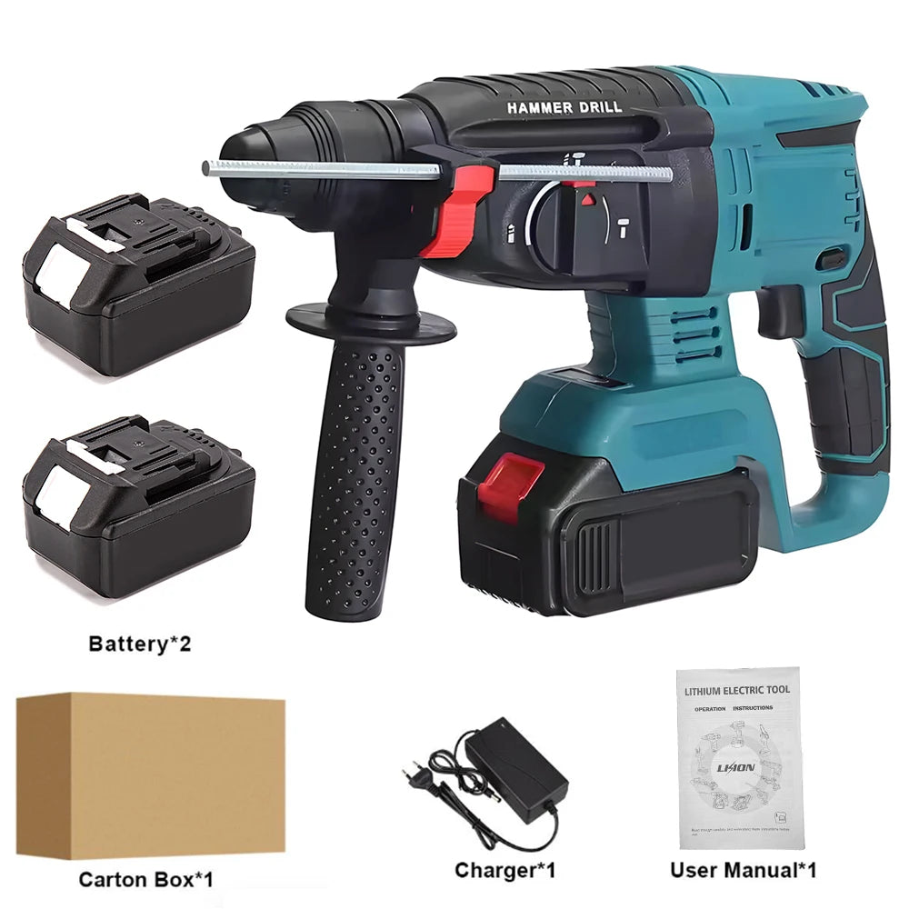 Hikity Bürstenlosen Elektrische Bohrmaschine Cordless Elektrische Hammer DIY Haushalts Werkzeug Elektrische Werkzeug Set Für Makita 18V Batterie Schraubendreher