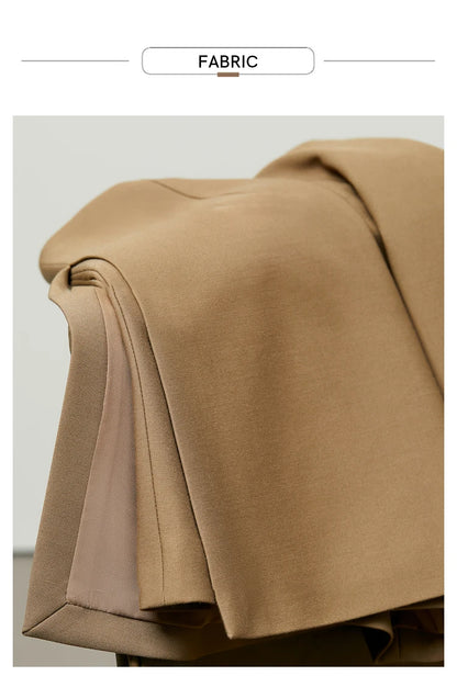 AMII Minimalism Casual Shorts Skirts Women High Rase 2024 Autumn New Fashion Commuter Lady Straight Blazer A-Line Skirt 12343035.