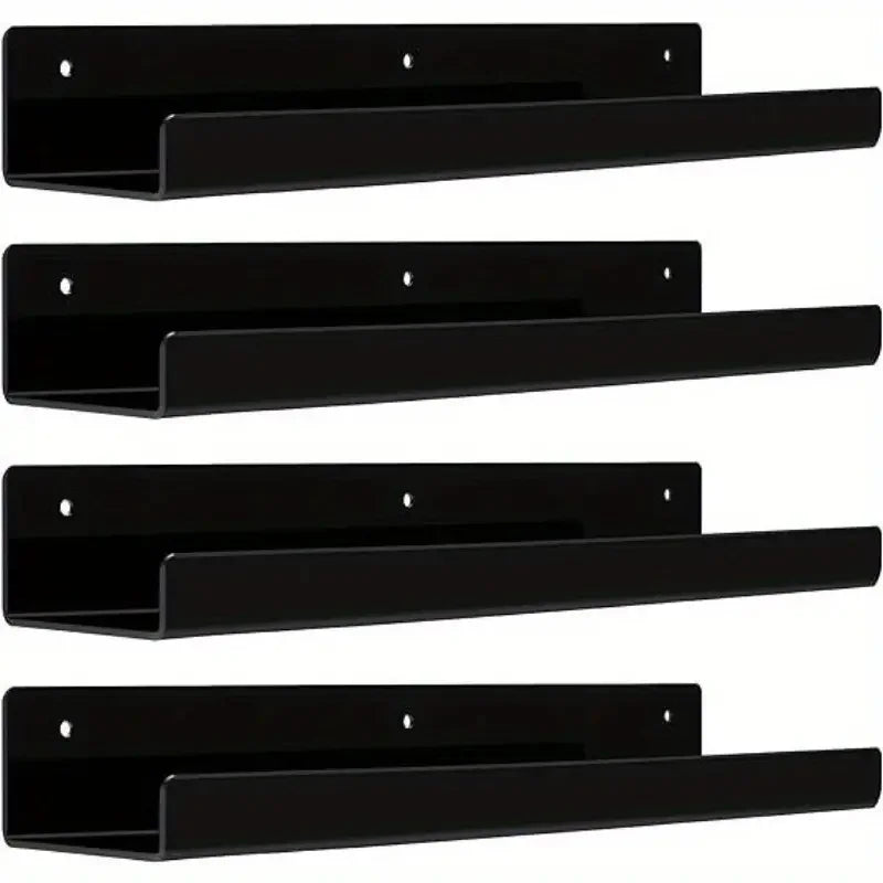 KUUJOJO Acryl-Bücherregal, Acryl-Regale zur Wandaufbewahrung, Nagellack-Organizer, Wand, Ausstellungsregal-Organizer für Badezimmer, Livi