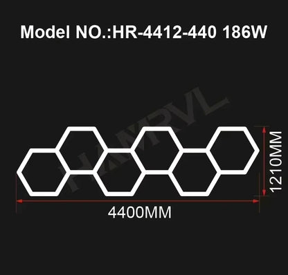 Hexagonal ceiling light BarberShop Car Garage LED Light 6500k LED tube for Gym Bar Hair Salon Library Workshop Auto Body Repair