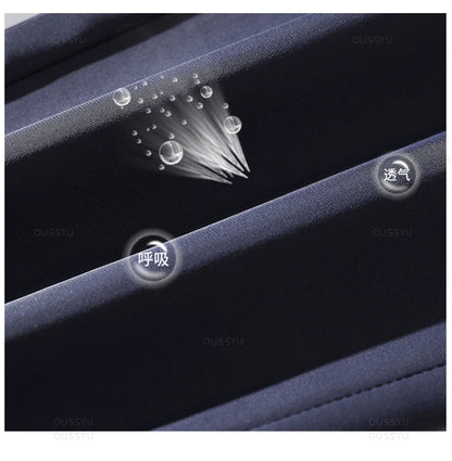 Autumn Winter Casual Pants Men Thick Business Stretch Slim Elastic Waist Jogger Korean Classic Black Gray Blue Trouser Male.