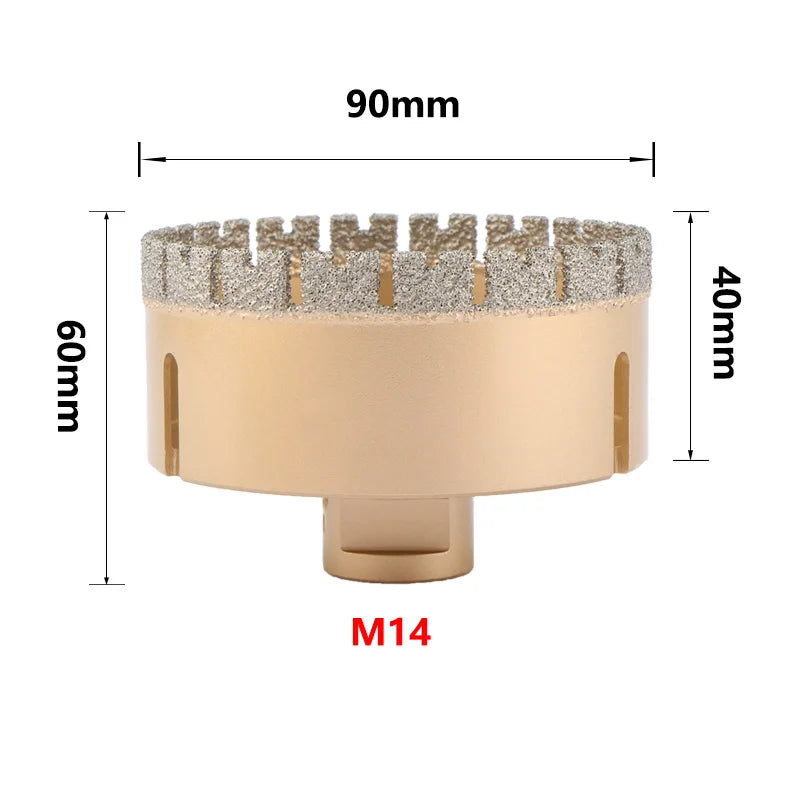 6mm-120mm M14 Gewinde Gelötete Diamantkernbohrer Lochsäge Keramikfliesen Granit Marmor Lochöffner Werkzeuge Trockenbohrer