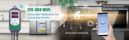 INKBIRD ITC-308 & 308WIFI EU Plug Smart Heating Cooling Temperature Controller Thermostat Regulator for Greenhouse Home Brewing.