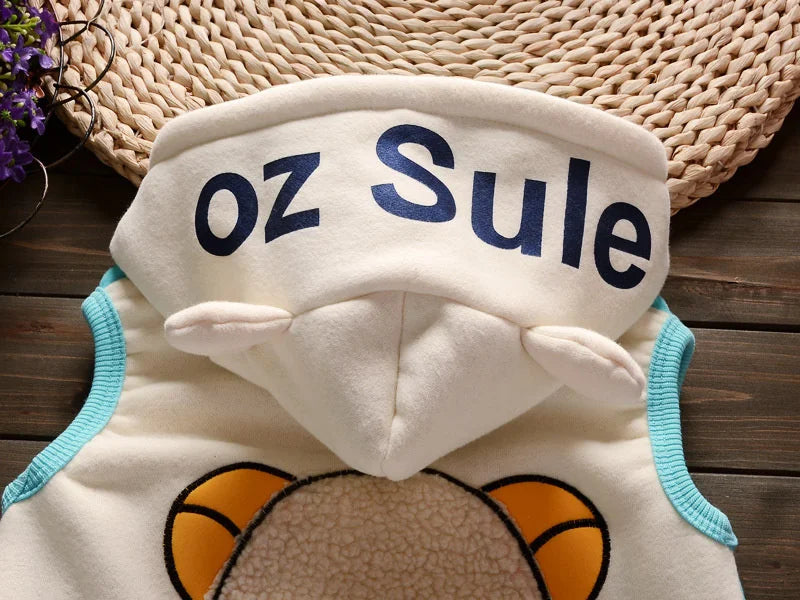 Baby Warm Clothes Sets Autumn Winter Boys Girl Thick Velvet Sport Suits Kids Clothes Outfits Infant Tops+Vest+Pants 3Pcs 0-4Y.