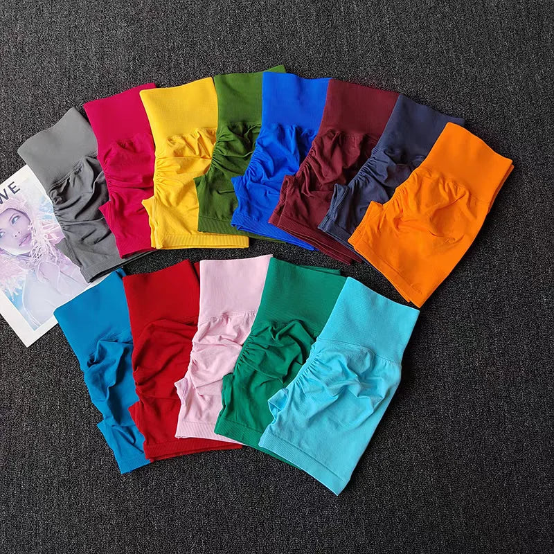 Summer Yoga Shorts Women Fitness Shorts Breathable Sports High Waist Running Shorts Cycling Shorts Workout Gym Sports Shorts.