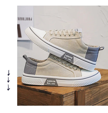 Atmungsaktive Herren-Skateschuhe aus Segeltuch mit weicher Sohle, lässige Turnschuhe, trendige, vielseitige, leichte, rutschfeste Slip-On-Sportschuhe, Größe 37–48