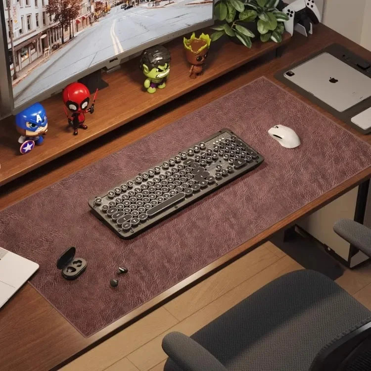 Retro Mousepad Large Mouse Pad Waterproof Non-slip PU Suede Desk Mat Computer Keyboard Desk Pad Mouse Mats Gaming Accessories