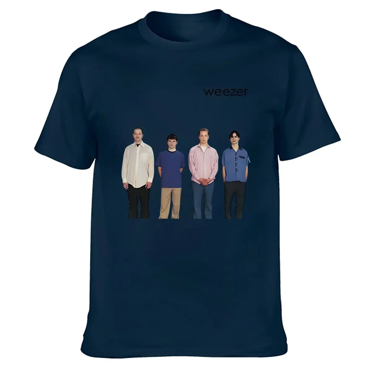 Summer Classic Weezer 1994 Album Band Shirt Classic Royal Blue unisex, casual fashion crew-neck T-shirt 100% cotton.