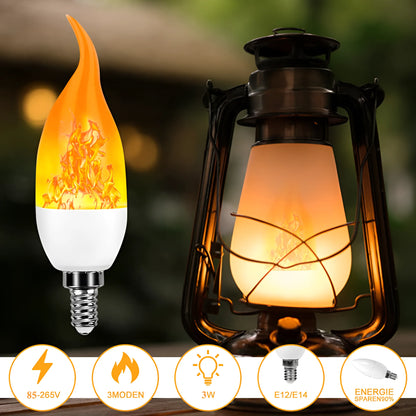 USB LED E27 Flamme Glühbirne Feuer E14 lampe Mais Birne Flackern LED Licht Dynamische Flamme Wirkung 3W 5W 7W 9W 110V-220v für Home Beleuchtung