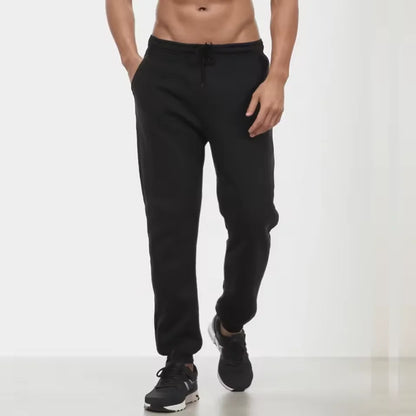 Mens Casual Pants Autumn Winter Fleece Sweatpants Men Running Jogger Sports Gym Trousers Fashion Solid Color Workout Long Pants.