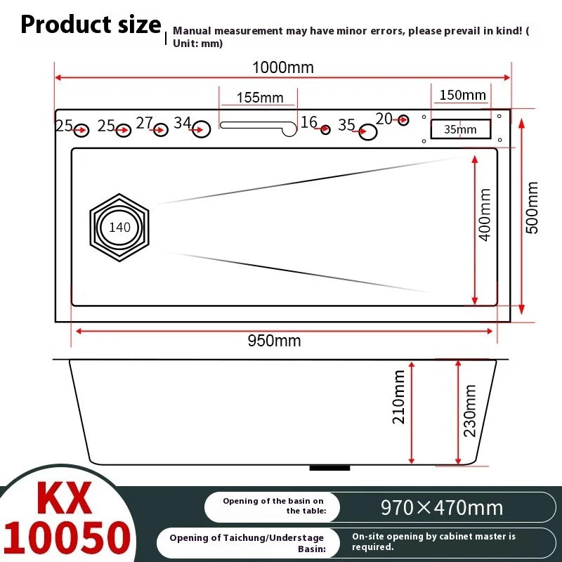 Golden Stainless Steel Kitchen Sink Waterfall Outlet Large Single Sink Digital Display Dishwashing and Vegetable Sinks
