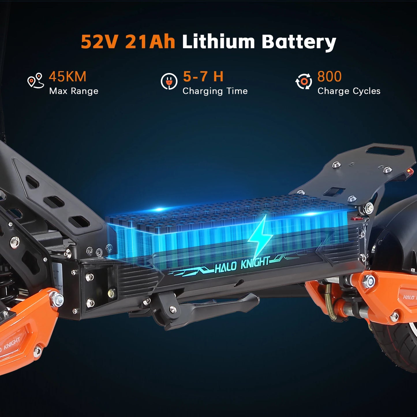 HALO KNIGHT T102 Professional Electric Scooters Free Shipping 52V 1200W 21Ah E Scooter 50KM/H E-Scooter Folding Adults Scooter.