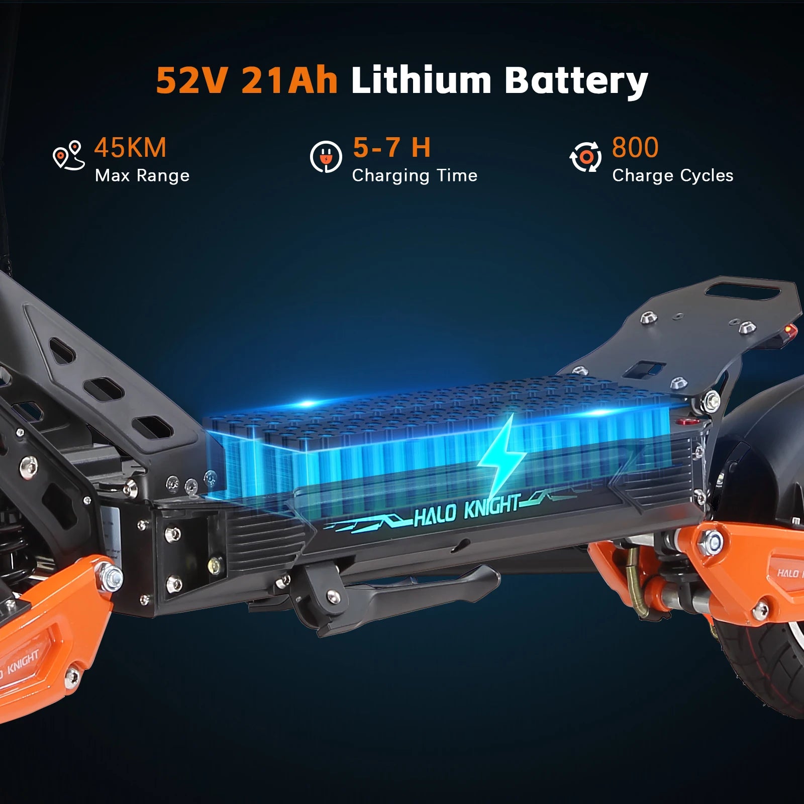 HALO KNIGHT T102 Professional Electric Scooters Free Shipping 52V 1200W 21Ah E Scooter 50KM/H E-Scooter Folding Adults Scooter.