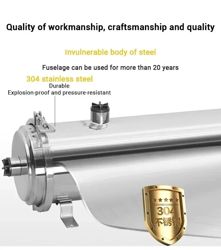 DIVEDEER Water Purifier Filtration Purification Soften Ultration Water Filter 0.01um SUS304 Whole House Water Purifier PVDF.