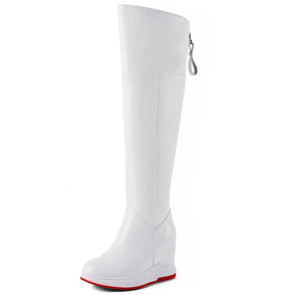 Winter Pumps Size 46 Shoes Women Big Size 45 Genuine Leather Wedges High Heel Over The Knee Snow Boots Size 44 Chunky Sneakers.