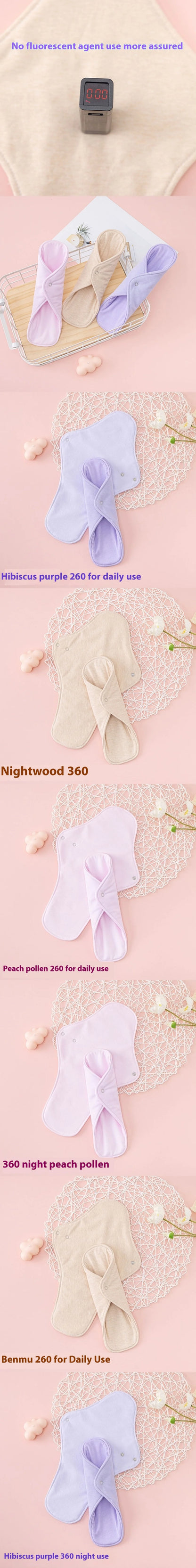 Waterproof Urine Barrier Washable Panties Liners Pad Menstrual Sanitary Napkin Reuse Snap Button Leak-proof Cotton Underwear.