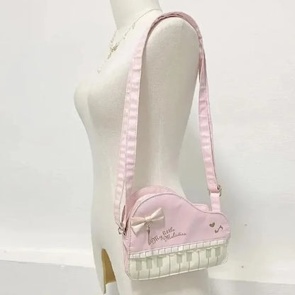Fashion Polka Dot Ladies Piano Bag New Style Niche Underarm Shoulder Bag Sweet Personality Piano Backpack Women's Bag Square Bag