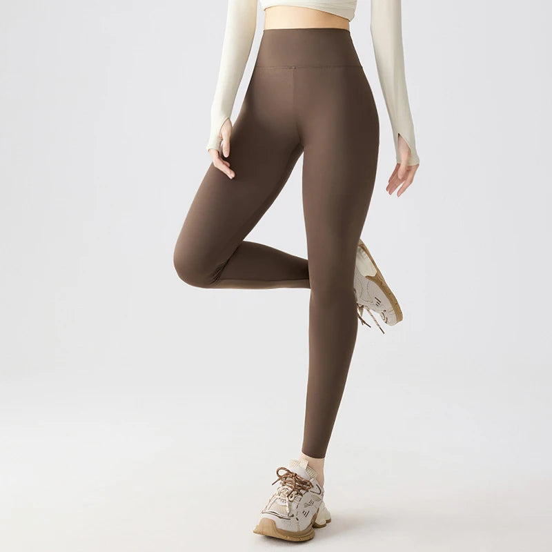 BIVIGAOS Spring Summer Multi Colored Thin Casual Fashion Sharkskin Leggings Women High Waist Tight Sport Cycling Fitness Legging