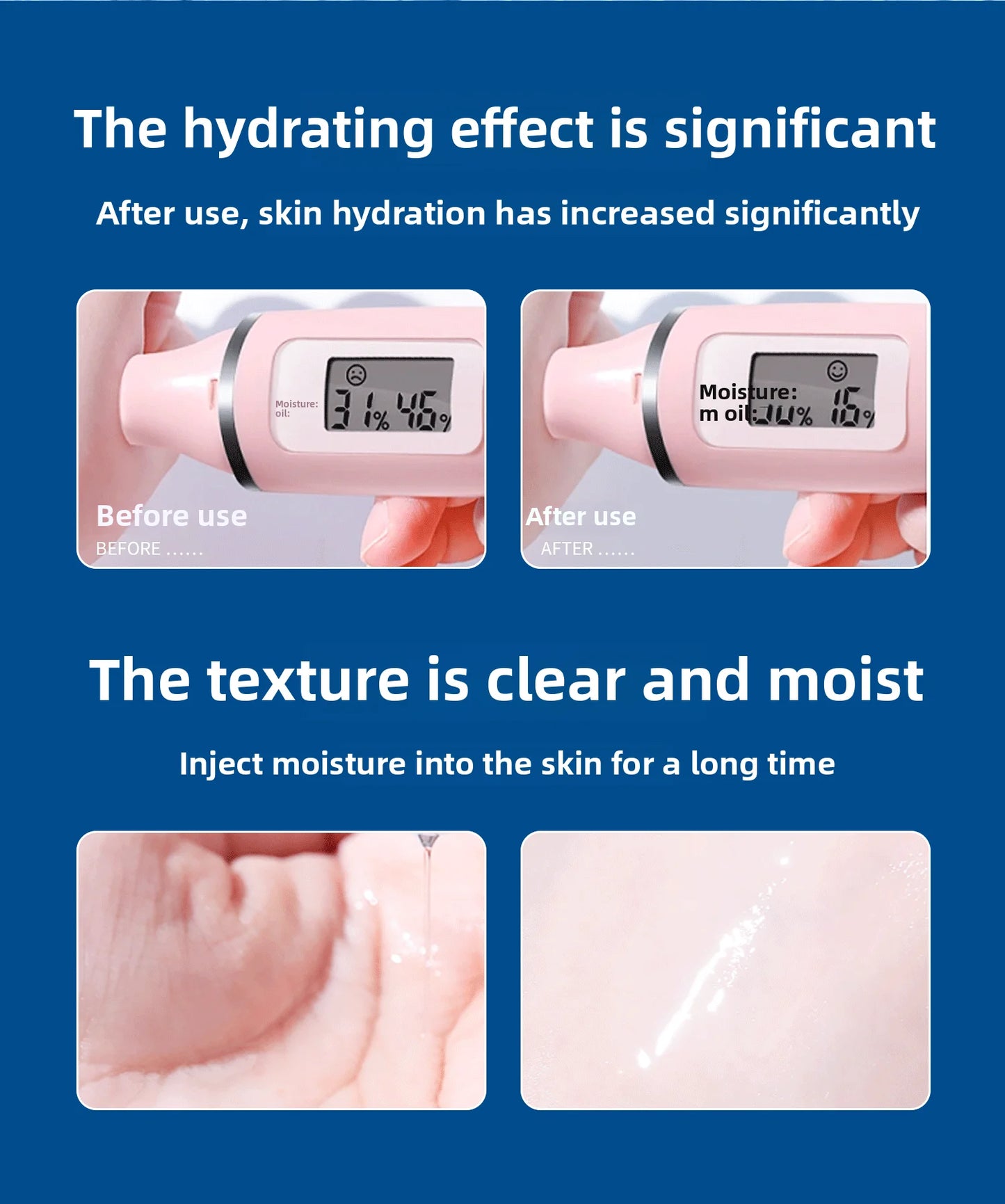 Hyaluronic Acid Serum Anti-Aging Moisturizing Shrink Pores Hydrating Whitening Essence For Microneedle Instruments Skin Care.