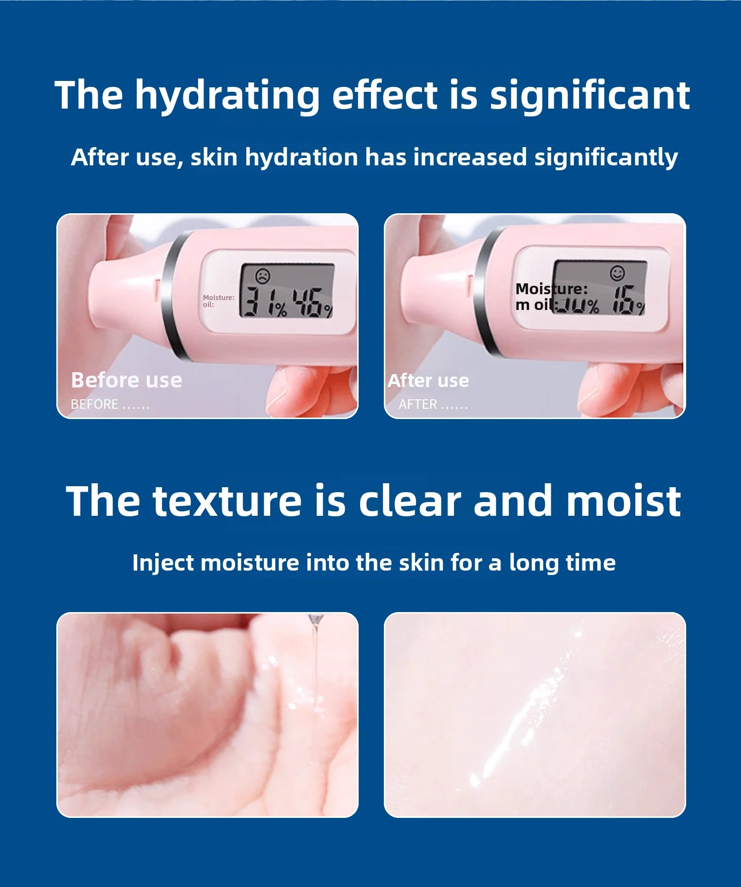 Hyaluronic Acid Serum Anti-Aging Moisturizing Shrink Pores Hydrating Whitening Essence For Microneedle Instruments Skin Care.