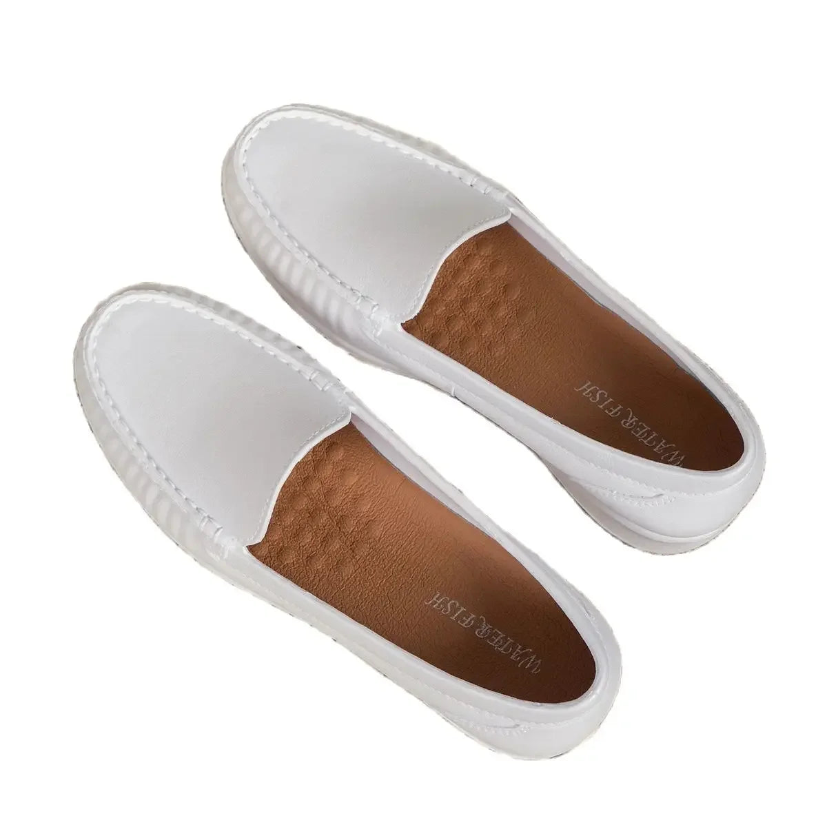 Autumn Nurse Shoes Women Comfortable Soft Sole Breathable Non-slip Flat Heel Thick Sole Work Small White Single Shoes.