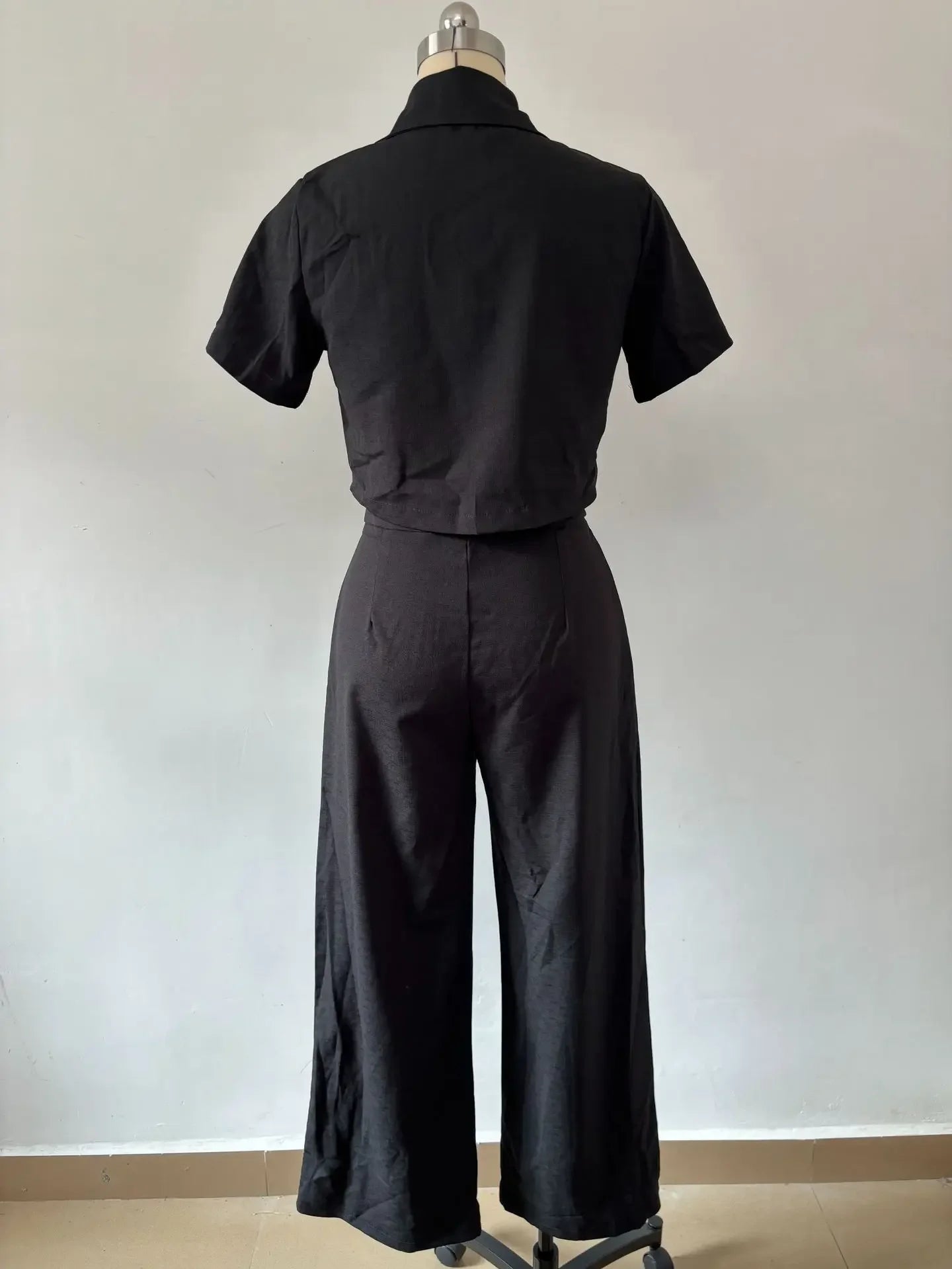 Y2k Crop Tank Top & Wide Leg Pants Set Vest Green 2024 Matching Sets Summer Vintage Boho High Waist Loose Work Suit Streetwear.