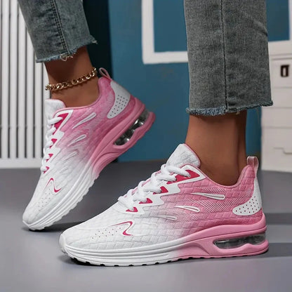 YRZL Damen Casual Sneakers Damen Sportschuhe Atmungsaktives Mesh Laufschuhe Leichte rutschfeste Outdoor-Wanderschuhe Weiche Sohle.