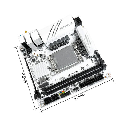 JGINYUE B760i Motherboard LGA 1700 Support Intel Core 12th 13th DDR4 3200mhz RAM Latest mini itx B760i-GAMING.