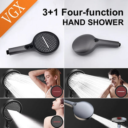 VGX Thermostatic Shower System Set Smart Digital Bathroom Shower Faucet Set Temperature Display Rainlfall Bathroom Shower Set