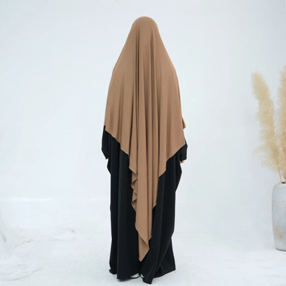 Extra Long Khimar Hijab Scarf Jersey Cotton Muslim Prayer Clothes Islamic Jilbab Khimars for Women Hijabs Veil Niqab Ramadan Eid