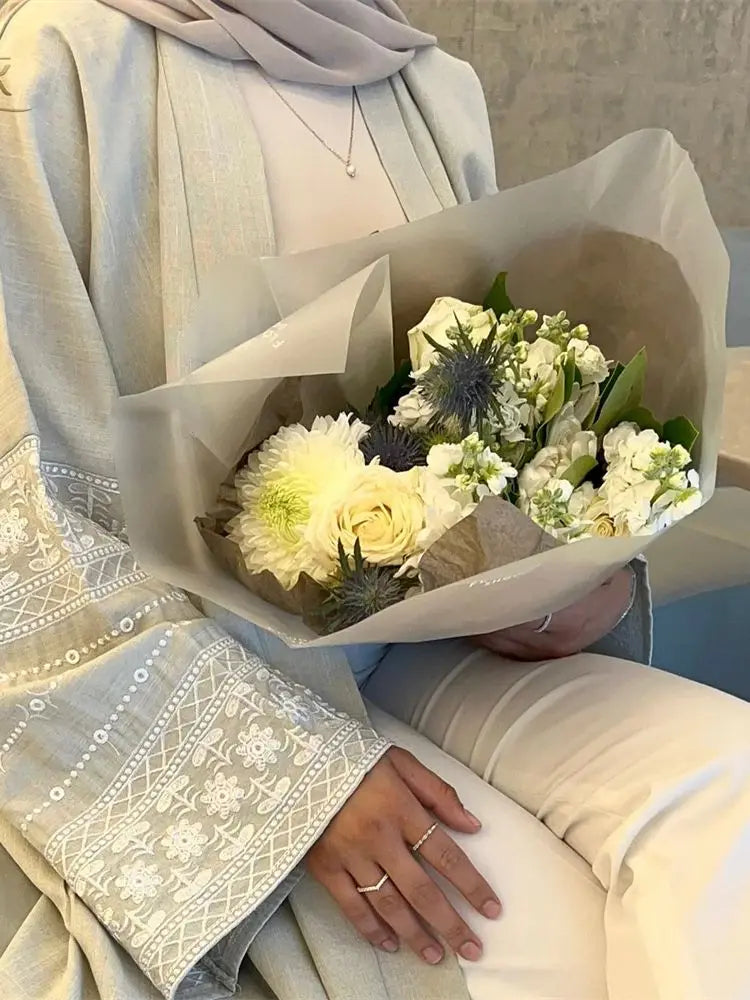 Ramadan Eid Black Open Kimono Abaya Damen Dubai Islam Muslim Kaftan Dress Prayer Clothes Women Kebaya Robe Femme Musulmane.