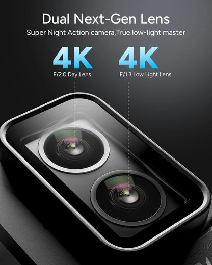SJCAM SJ20 4K Anti-Shake Action Camera Dual Lens Waterproof 5G WiFi Touch Screen Motion Detection Multifunctional Sports Cam.