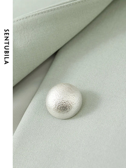 SENTUBILA 3 Piece Blazer Pant Suit Sets Women 2025 Autumn Suit Jacket Waistcoat Dress Pant Office Outfit Matching Set 141Z53565.