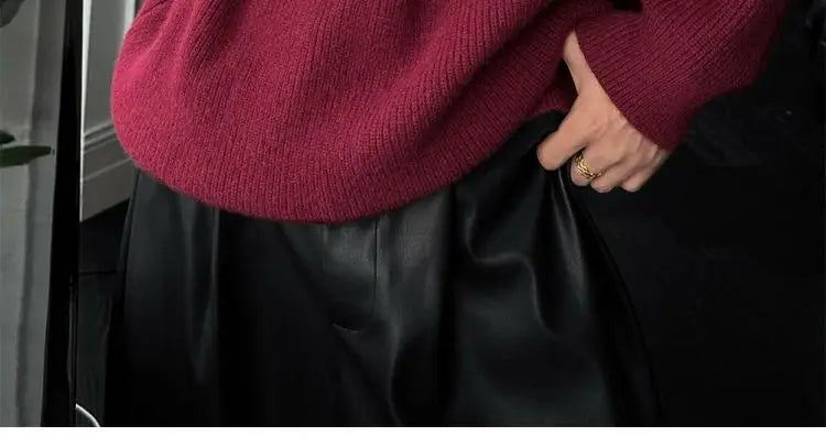 Vintage Trend Casual Autumn Winter New Men Turtleneck Solid Button Fashion Luxury Business Long Sleeve Pullovers Knitted Tops