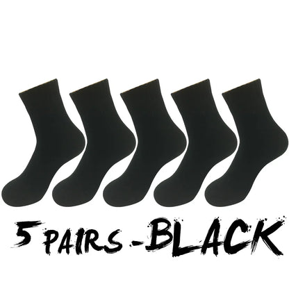 5 Pairs/Lot Thick Wool Socks Men Winter Warm Cashmere Breathable Long Sock Outdoor Male Meias New 7 Colors Hot Sale 2023.