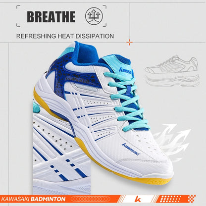 Kawasaki New Badminton Shoes Sneakers Mens Tennis Breathable Anti-Slippery Sport Shoes for Men Women K-065D.
